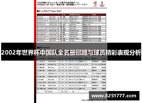 2002年世界杯中国队全名册回顾与球员精彩表现分析